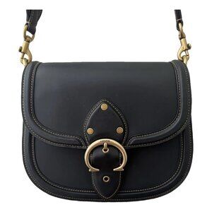 Coach Black Leather Saddle Shoulder Bag